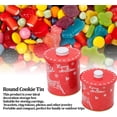 thumbnail image 4 of Christmas Candy Tin, 2pcs Christmas Tin Gift Box, Cookie Tins with Lids for Gift Giving, Round Cookie Candy Storage Containers Tin Holders Box Set with Cover, 4 of 8