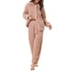 thumbnail image 1 of INSPIRAR CHIC Conjunto de Pijama de Forro de Felpa para Mujeres Suave y Cálido con Botones de Manga Larga y Bolsillos S Rosa, 1 of 6
