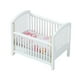 thumbnail image 2 of 1:12 Cuna Cuna muñeca bebé cot accesorios de fotos Finger con colchón cama en miniatura cama para niños para decoraciones de paisaje modelo de, 2 of 9
