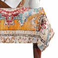 thumbnail image 4 of Vintage Ethnic Table Cloth Waterproof Tablecloths, Boho Tribes Modern Orange Middle Century Tablecloth Dining Table Cover for Kitchen Party Tabletop Outdoor, Rectangle Tablecloth 60x84 Inch, 4 of 9