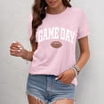 thumbnail image 4 of Karight Football Shirts for Women Game Day T Shirts Football Outfits Funny Graphic Tee Casual Short Sleeve Tee Shirts, 4 of 4