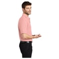 thumbnail image 3 of Port Authority Men's Silk Touch Classic Comfortable Polo Shirt Light Pink Medium, 3 of 3