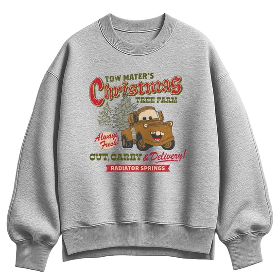Cars - Tow Mater's Christmas Tree Farm - Women's Oversized Fleece Crew Sweatshirt