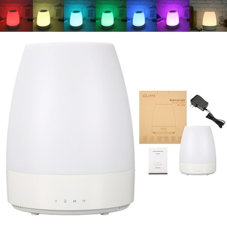 Wake-up Light Bedside Alarm Clock Desk Lamp w/ Built-in Player, Touch Sensor, 8 Groups of Natural Ringtones, Multicolor