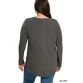 thumbnail image 4 of Zenana Women's Relaxed Fit Long Sleeve Round Neck & Hem Jersey Tee Shirt Top, 4 of 4