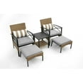 thumbnail image 4 of Luccalily Wicker Rattan 5 Pieces Sofa Set, Leisure Chairs with Thick Soft Cushion Set,Pool Lounge Chair Outdoor Patio Furniture Set, 4 of 11