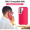 thumbnail image 5 of Samsung Galaxy S23 Case,Galaxy S23 case 6.1" with 2 Pack Tempered Glass Screen Protector+2 Pack Camera Lens Protector Heavy Duty Shockproof 3-Layer Full Body Protection Case,Pink/White, 5 of 14