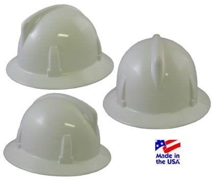 msa topgard full brim hard hats