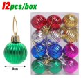 thumbnail image 3 of Juego de 12 a 120 minibolas navideñas para colgar en el árbol de Navidad, bolas de colores, adornos para fiestas de Año Nuevo, decoración del hogar, 3 of 5