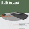 thumbnail image 4 of Nonstick Pizza Pan Set with Silicone Handles, Round Carbon Steel Tray 1 Pack 13-Inch with Perforated Holes, Oven & Dishwasher Safe Gray Marble, 4 of 8