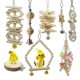 thumbnail image 1 of Juguetes para periquitos de pájaros, percha para pájaros, jaula para pájaros, hamaca, escondite de coco con escalera, campana colgante, columpio, juguete colgante para masticar para periquit, 1 of 5
