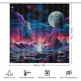 thumbnail image 2 of 4 Pieces Fantasy Space Dream Shower Curtain Set Magical Mountains Modern Bathroom Decor Sets with Rugs Bathroom Accessories Set Bathroom Curtain Shower Set with 12 Hooks, 2 of 8