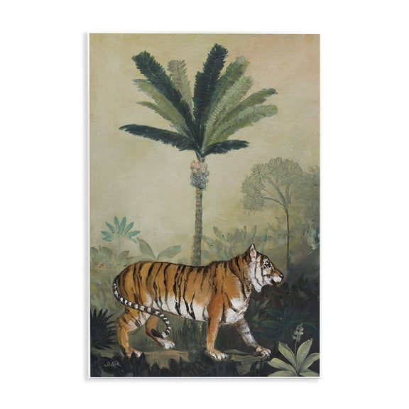 Stupell Industries King Of Jungle Tiger Landscape Painting Unframed Art Print Wall Art, 10 x 15