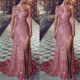 thumbnail image 6 of TXGREN Summer Dresses for Women 2024 Women Sequin Prom Party Gown Gold Evening Bridesmaid V Neck Long Dress Summer Dresses for Women 2024 Plus Size Rose Gold+M, 6 of 6
