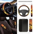 thumbnail image 3 of KUIFORTI Palm Tree Car Seat Covers Full Set with Steering Wheel Cover and Seat Belt Covers, Coasters, Rear View Mirror Cover, Car Air Vent Storage Box, Car Garbage Bag, Keychain Wrist Strap, 15 Pack, 3 of 7