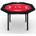 thumbnail image 1 of Yeshouse Mesa de póker octagonal plegable para 8 jugadores de 129 cm, con portavasos integrados, riel acolchado y superficie lisa, ideal para noches de juego y fiestas en casa, 1 of 8