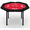 red, variant on Huloretions Foldable Poker Table,8 Player 48 in Folding Casino Leisure Table with Metal Legs & Cup Holders,Octagonal Portable Game Tables, Card Board Table for Texas Hold'em Game and Blackjack