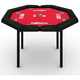 thumbnail image 1 of Yeshouse Mesa de póker octagonal plegable para 8 jugadores de 129 cm, con portavasos integrados, riel acolchado y superficie lisa, ideal para noches de juego y fiestas en casa, 1 of 8