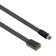 thumbnail image 1 of 90 Degree Angled Microed USB Extension Cable Flat Silicone Charging Data Cord For Smartphones Tablets Cameras, 1 of 7