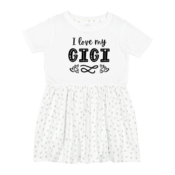 Inktastic I Love My Gigi with Hearts Girls Toddler Dress
