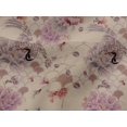 thumbnail image 4 of oneOone Viscose Jersey Light Beige Fabric Floral & Peacock Sewing Craft Projects Fabric Prints By Yard 60 Inch Wide, 4 of 5