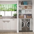 thumbnail image 5 of LALILO Kitchen Curtain Valance Grunge Green Grunge Lime Rod Pocket Window Curtain 52"x 18" Set of 2, 5 of 5