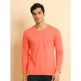 thumbnail image 2 of BERRYBLUES Solid Men V Neck Pink T-Shirt, 2 of 5