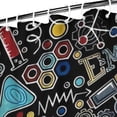thumbnail image 3 of Math Equations Science Icons Black Pattern Shower Curtain 72"x84" ,Bathroom Decorative Shower Curtains Set with 12 Hooks,Modern Waterproof Washable Shower Curtain, 3 of 6