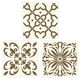 thumbnail image 1 of Bearachild Plantilla de pintura de 3 piezas, plantilla de decoración de piedra de azulejo de cerámica para sala de estar hueca, manualidades, Decoración del hogar, 1 of 6