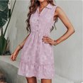 thumbnail image 3 of Ropa de mujer, vestido camisero sin mangas, vestido camisero sin mangas con estampado floral para mujer, vestido camisero de alto rendimiento, 3 of 6