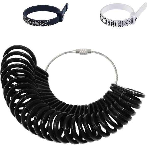 Professional Ring Sizer Gauge & Mandrel Kit – Metal Finger Measuring ...