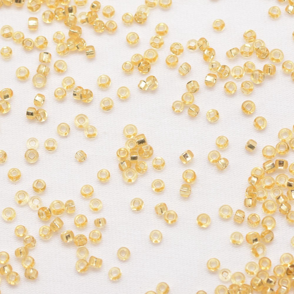 1pound 6/0 Round Glass Seed Beads Silver Lined Square Hole Transparent Colours Goldenrod 3.6~4.0mm Hole: 1.2mm about 5000pcs/pound