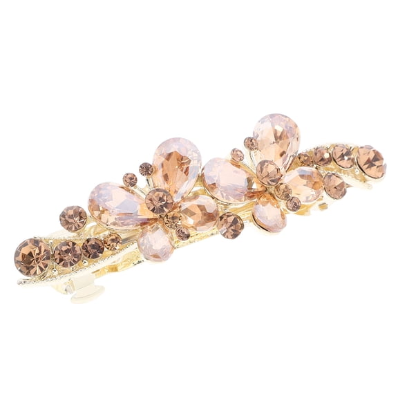 LOLIPPYY Rhinestone Barrette Hair Clip Decorative Hair Holding Women 1Pcs