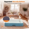thumbnail image 5 of Orthopedic Dog Bed Large Waterproof Pet Sofa Bed Four-Sided Bolster Cushion Dog Couch with Removable Washable Cover,Blue, 5 of 10
