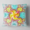 thumbnail image 2 of Designart Glowing Golden Fractal Flower - Abstract Throw Pillow - 16x16, 2 of 5