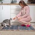 thumbnail image 4 of Kitchen Rugs and Mats Non Skid Washable Boho Blue Carpet Kitchen Mat and Rug Set,Floor Cushion Waterproof Rug,Rubber Backed Area Rugs for Kitchen Laundry, 4 of 7