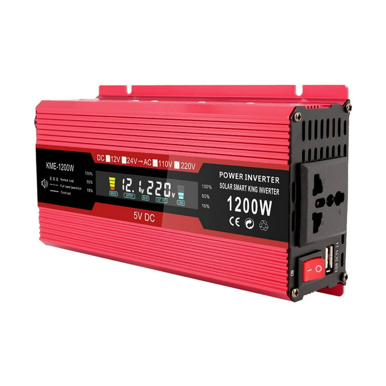 1200W Power Inverter DC12 Volt to AC 120 Volt with 20A Solar Charge  Controller and Remote Control & USB Port for RV Truck Solar System :  : Electronics