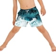 thumbnail image 5 of Hrsba Boys Swim Trunks Print With Pockets Drawstring Elastic Waist Summer Casual Outdoor Beach Shorts For Boys, 5 of 6