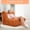 Orange, variant on Memory Foam Bean Bag Chair with Free Round Carpet, Large Cozy Fireside Sofa for Adults, Knitted Fabric Ergonomic Lounge Chair for Living Room,  Movie Nights and Office