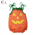 thumbnail image 6 of Pekkaxy Baby Pumpkin Halloween Outfit, Sleeveless Toddler Bodysuit for Fall and Halloween Dress Up, 6 of 8