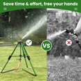 thumbnail image 5 of Impact Sprinkler on Tripod Base, 2 Pack Tripod Sprinkler with 300 Degree Large Area Coverage, Extra Tall Heavy Duty Water Sprinkler for Lawn/Yard/Garden, 5 of 8