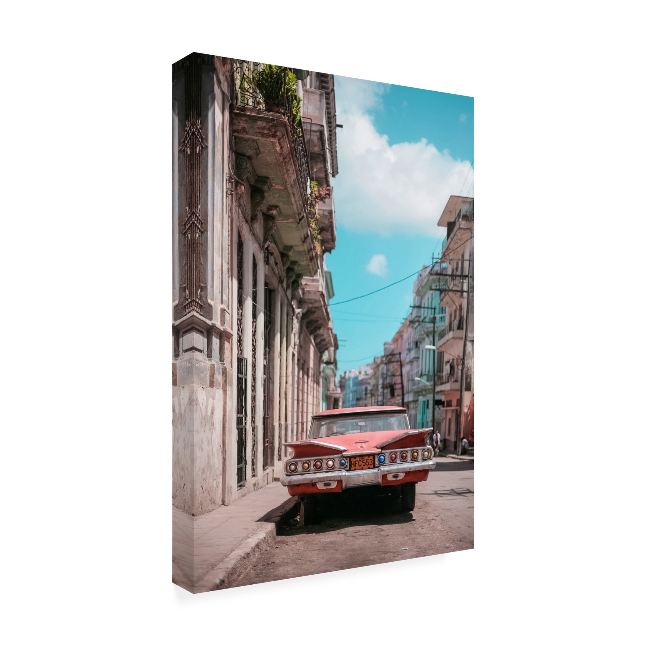 Canvas Wall Art - Alexander Yakovlev 'Old Havana 3' Wall Art for Living Room, Bedroom, or Office Décor by Trademark Fine Art - 22 x 32 Inches