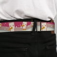 thumbnail image 4 of Buckle-Down Belt, Seatbelt Buckle Belt, Block Penguins Mauve, 30 to 44 Inches, 4 of 9