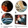 thumbnail image 3 of Designart "Rooster Among Orange Flowers Blue" Animals Canvas Wall Art, 3 of 5