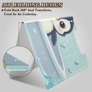 Cartoon Penguin in Bathtub Foldable Binder Folder Clipboard with Pen Slot Double Clips A4 Size File Storage