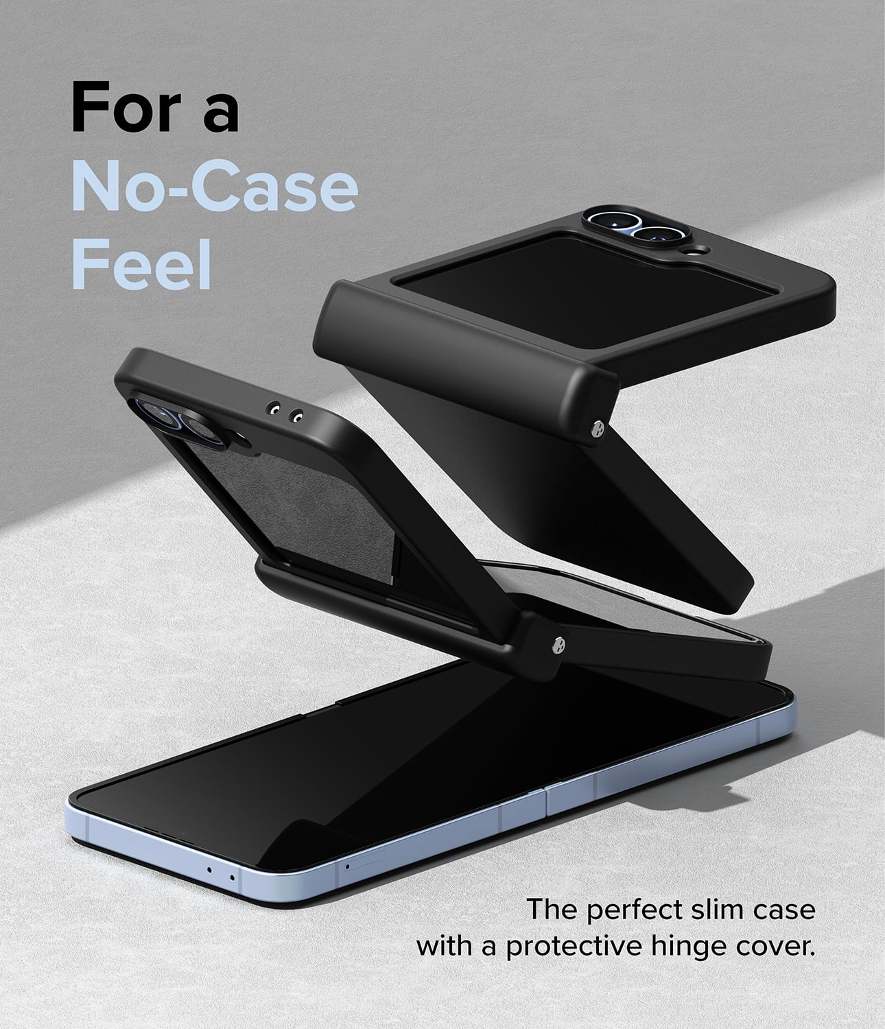 Ringke Galaxy Z Flip 6 / 7 FE [Slim Hinge Magnetic] Hinge Protection Anti-Yellowing Protective Phone Case Compatible with Magsafe - Black
