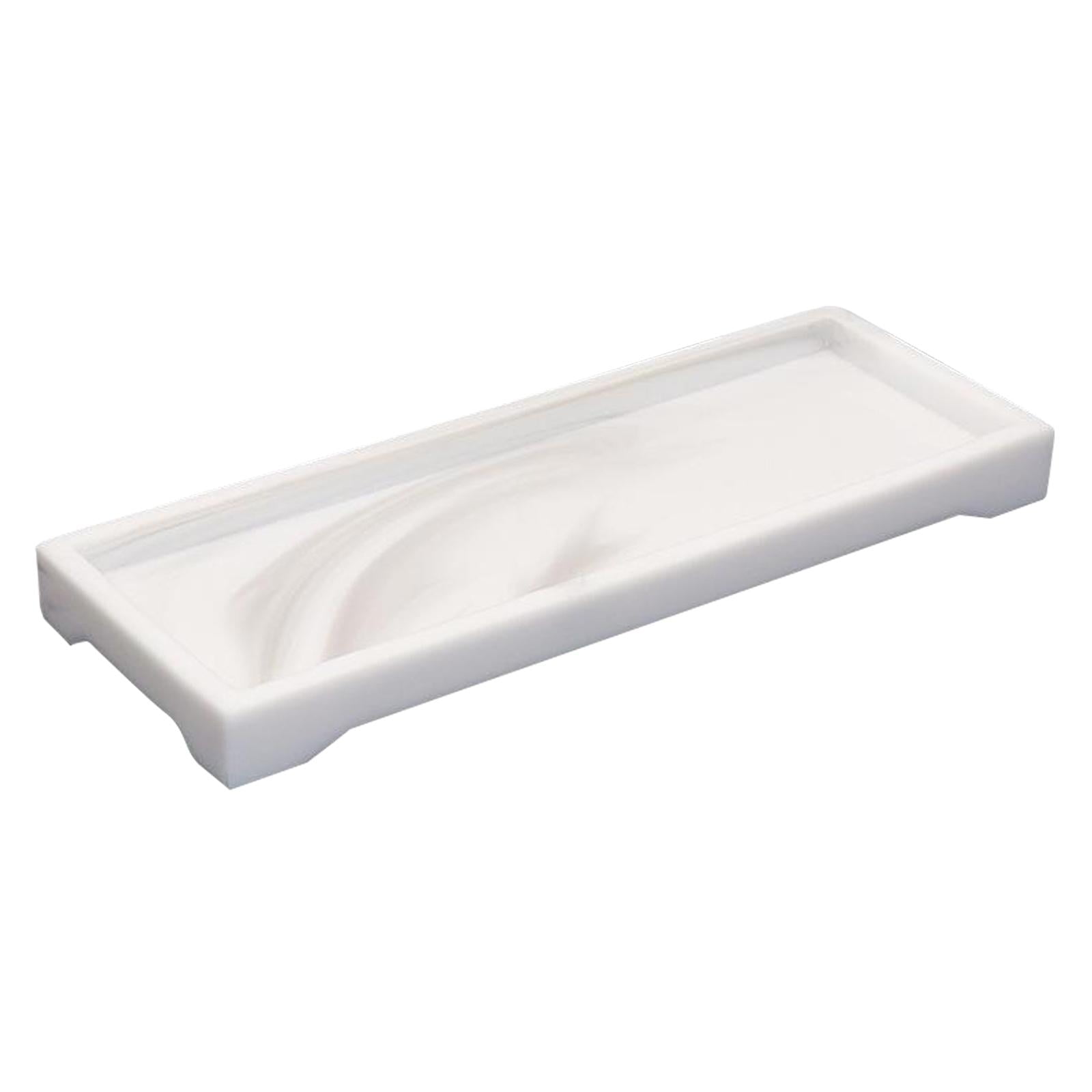 Marbling Resin Bath Bathroom Long Vanity Decorative Tray Display Tray ...