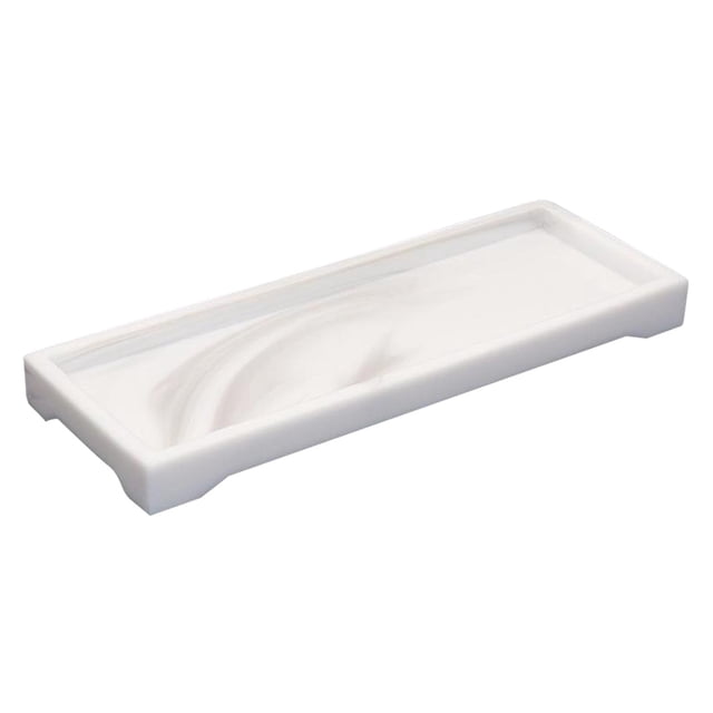 Bandeja rectangular de resina para tocador, bandeja para bañera, organizador de baño, soporte para cosméticos Medio