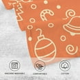 thumbnail image 4 of Orange Christmas Seamless Bath Hand Towel Soft Cotton Highly Absorbent Fingertip Towels for Bathroom Beach Kitchen Sports Gym Yoga Travel (2-Pieces Towel Sets, 28x16 inch), 4 of 7