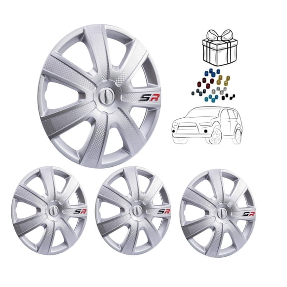 4 Tapones Polveras Llanta Rin 15 Owc Optimus Gris Sr gris